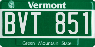VT license plate BVT851