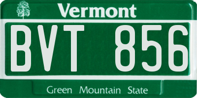 VT license plate BVT856