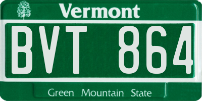 VT license plate BVT864