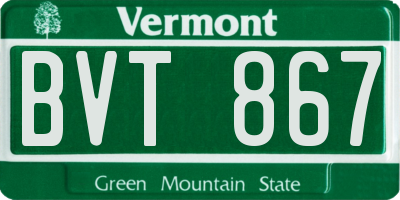VT license plate BVT867