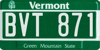 VT license plate BVT871