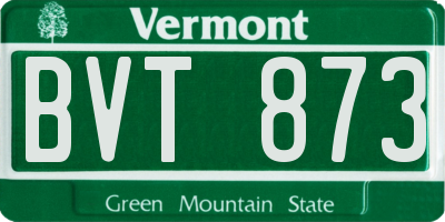 VT license plate BVT873