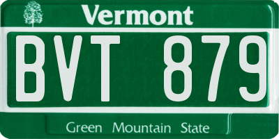 VT license plate BVT879