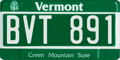 VT license plate BVT891