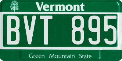 VT license plate BVT895