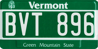VT license plate BVT896