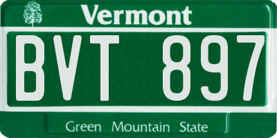 VT license plate BVT897