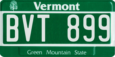 VT license plate BVT899