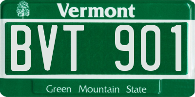 VT license plate BVT901