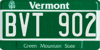 VT license plate BVT902