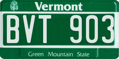 VT license plate BVT903