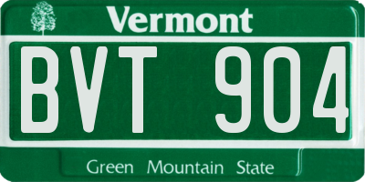 VT license plate BVT904