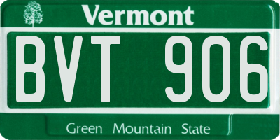 VT license plate BVT906