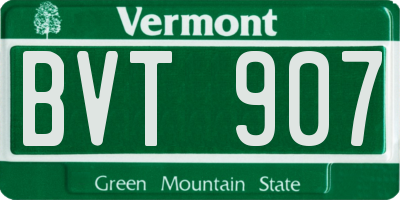 VT license plate BVT907