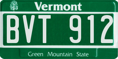 VT license plate BVT912