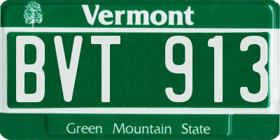 VT license plate BVT913