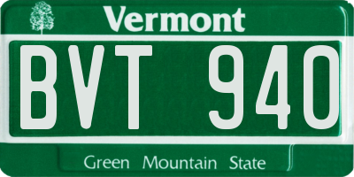 VT license plate BVT940