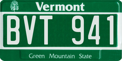 VT license plate BVT941