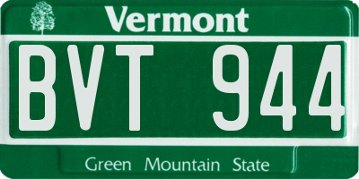VT license plate BVT944
