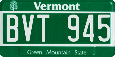 VT license plate BVT945