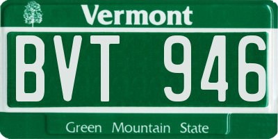 VT license plate BVT946