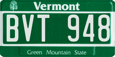 VT license plate BVT948