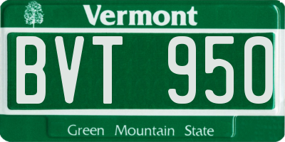 VT license plate BVT950