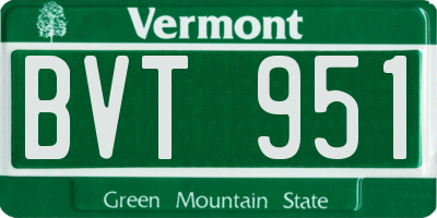 VT license plate BVT951