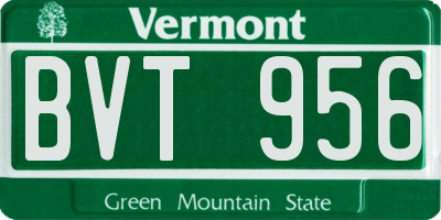 VT license plate BVT956