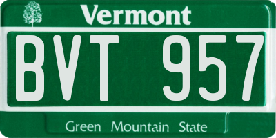 VT license plate BVT957