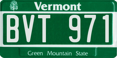 VT license plate BVT971