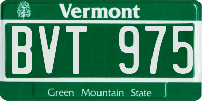 VT license plate BVT975