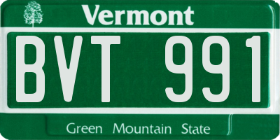 VT license plate BVT991