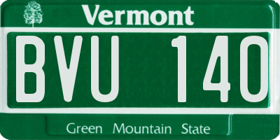 VT license plate BVU140