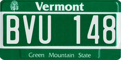 VT license plate BVU148