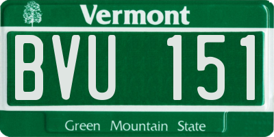 VT license plate BVU151