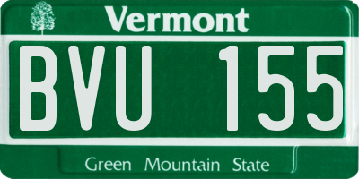 VT license plate BVU155