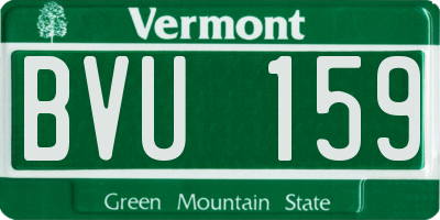 VT license plate BVU159