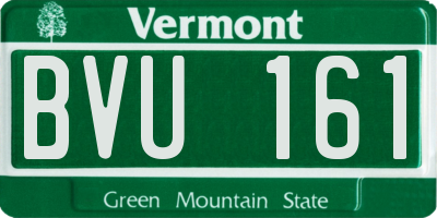 VT license plate BVU161