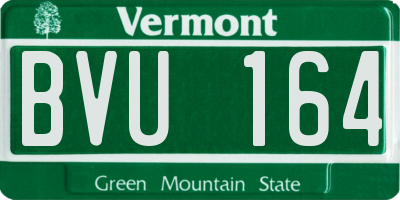 VT license plate BVU164