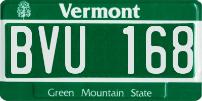 VT license plate BVU168