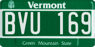VT license plate BVU169