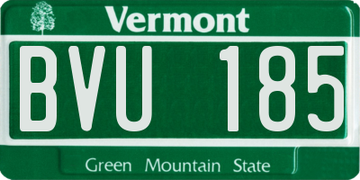 VT license plate BVU185