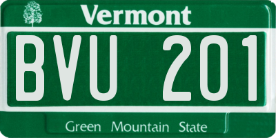 VT license plate BVU201