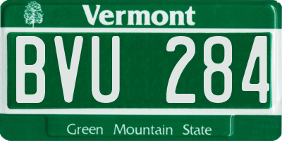 VT license plate BVU284