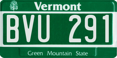 VT license plate BVU291