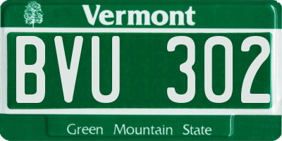VT license plate BVU302