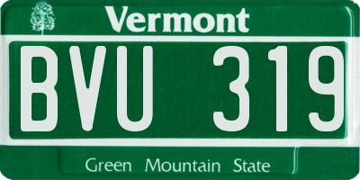 VT license plate BVU319