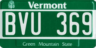 VT license plate BVU369