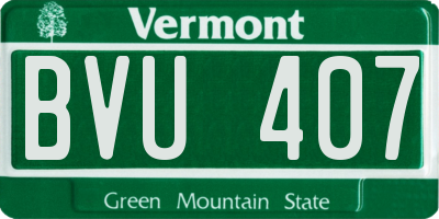 VT license plate BVU407